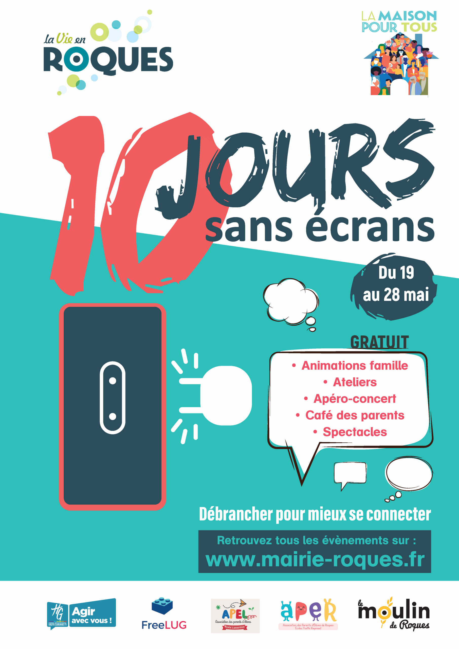 affiche A3 10 jours sans écran